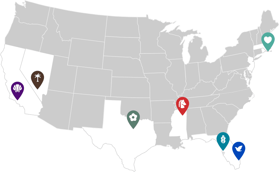 American Addiction Centers Facility Locations Map